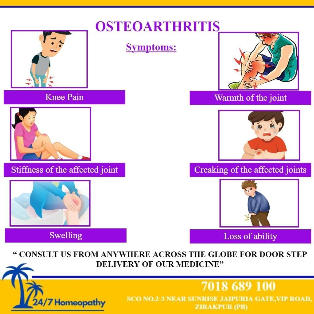 Osteoarthritis SYMPTOMS 
 AND Homeopathic Medicine  in Zirakpur