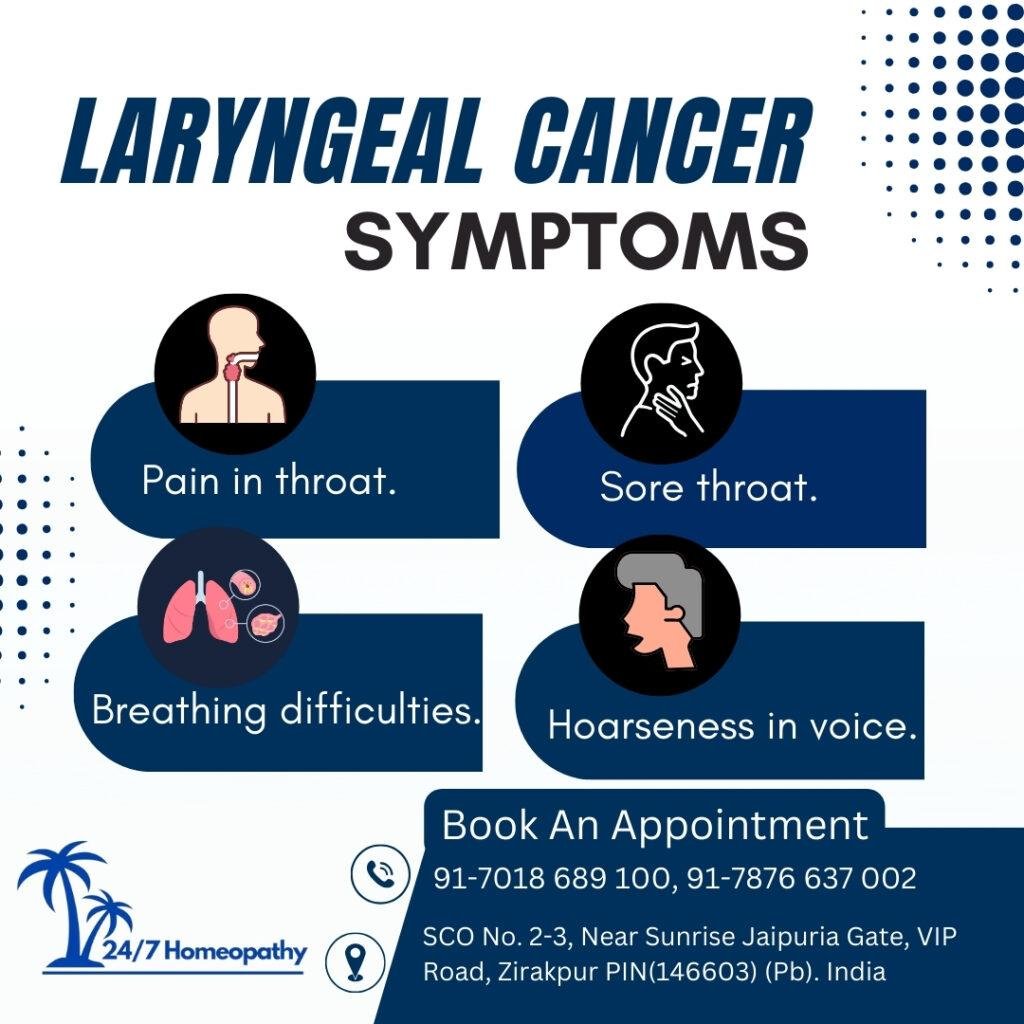 LARYNGEAL CANCER SYMPTOMS and homeopathy treatment in zirakpur