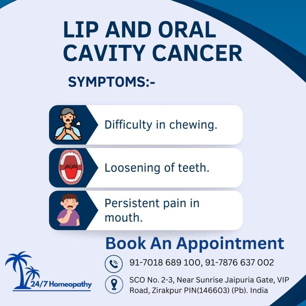 LIP AND ORAL CAVITY CANCER homeopathy treatment in zirakpur