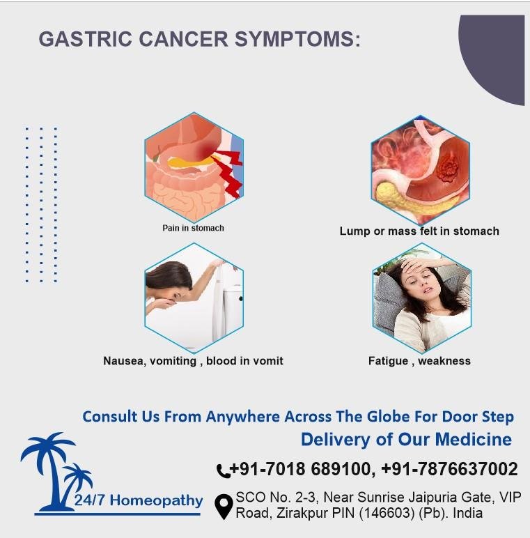 Gastric cancer Symptoms and Homeopathy treatment